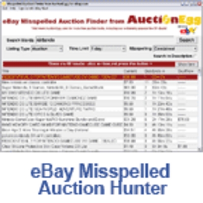 Product picture EBAY MISSPELLED AUCTION HUNTER